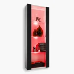 Armoire Tivoli, éclairage LED RVB noir/blanc