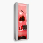 Armoire Tivoli, éclairage LED RVB blanc/blanc