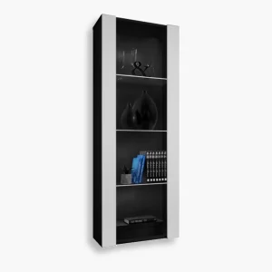 Armoire Tivoli, blanc/noir