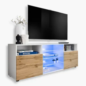 Armoire RTV Urbino, éclairage Wotan/White LED Bleu