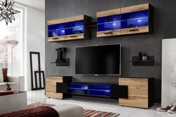 Ensemble de meubles RTV Foggia, Wotan/Noir – Image 2