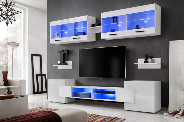 Ensemble de meubles RTV Foggia, blanc/blanc – Image 2