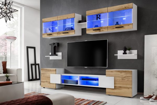 Ensemble de meubles RTV Foggia, Wotan/Blanc – Image 2