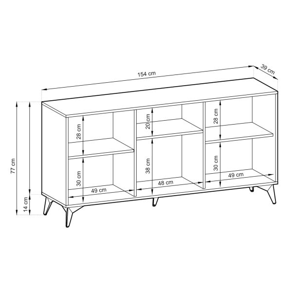 Commode Jasper K154 – largeur 154 cm, hauteur 77 cm, profondeur 39 cm – Image 4