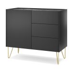 Commode Canmore KSZ97 – graphite noir, largeur 97 cm, hauteur 83 cm, profondeur 37 cm
