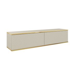 Banff RTV135 MDF – Meuble TV, beige mat, chêne artisanal, largeur 135 cm, hauteur 30 cm, profondeur 32 cm