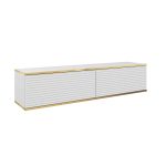 Banff RTV135 MDF – Meuble TV, blanc mat, chêne artisanal, largeur 135 cm, hauteur 30 cm, profondeur 32 cm