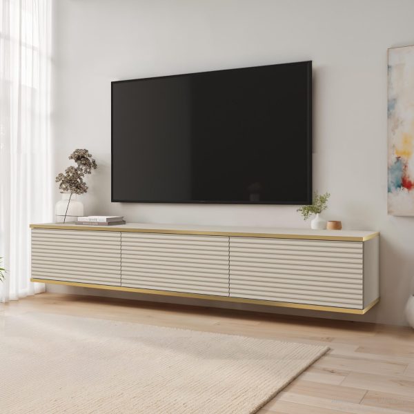 Banff RTV175 MDF – Meuble TV, beige mat, chêne artisanal, largeur 175 cm, hauteur 30 cm, profondeur 32 cm – Image 2
