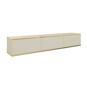 Banff RTV175 – Meuble TV, façade lisse beige, chêne artisanal, largeur 175 cm, hauteur 30 cm, profondeur 32 cm