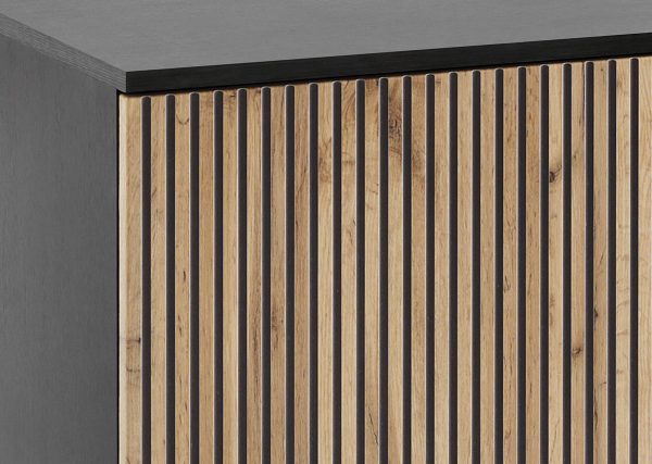 Laval RTV154 – Meuble TV, noir, chêne wotan, largeur 154 cm, hauteur 56 cm, profondeur 39 cm – Image 9