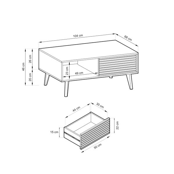 Saskatoon L104 – banc, noir, chêne artisanal, largeur 104 cm, hauteur 48 cm, profondeur 68 cm – Image 9