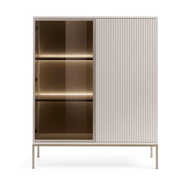 Laval WT104 – vitrine avec éclairage LED, cachemire, largeur 104 cm, hauteur 126 cm, profondeur 39 cm – Image 2