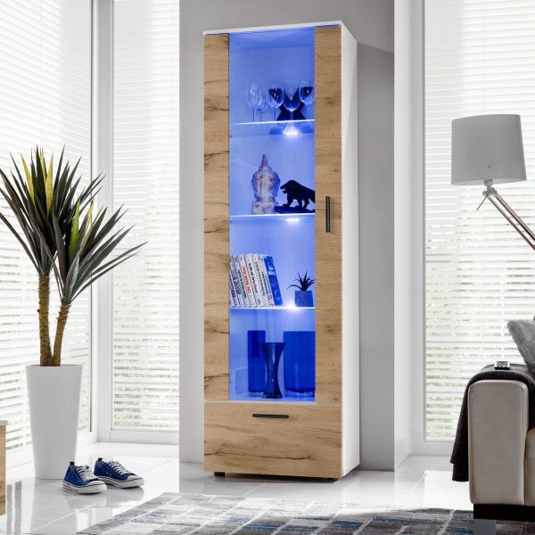 Présentoir sur pied Alessandria, Wotan/éclairage LED blanc bleu – Image 2