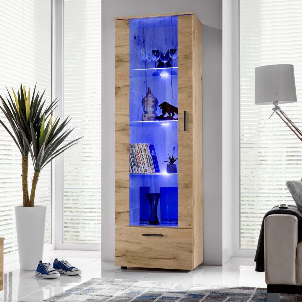 Présentoir sur pied Alessandria, Wotan/Wotan LED Lighting Blue – Image 2
