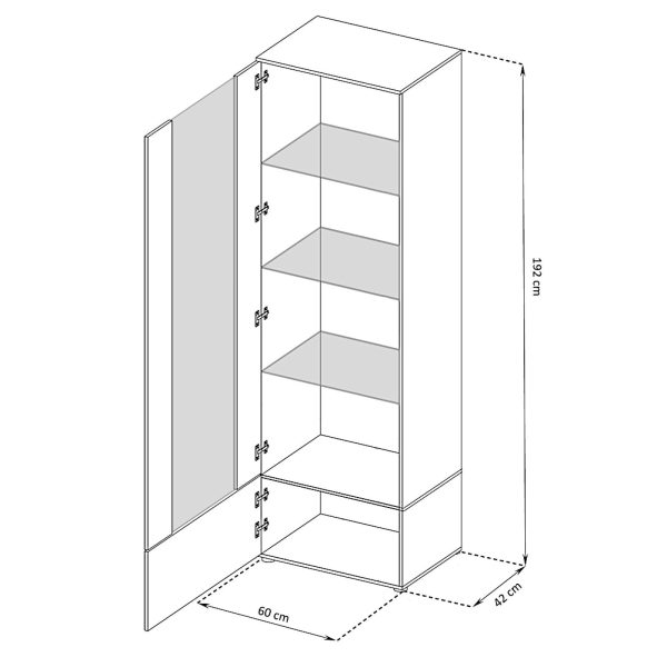 Présentoir sur pied Alessandria, Wotan/Wotan LED Lighting Blue – Image 3