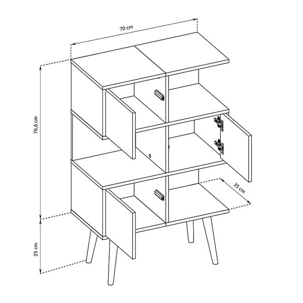 Commode Forio, chêne blanc – Image 3