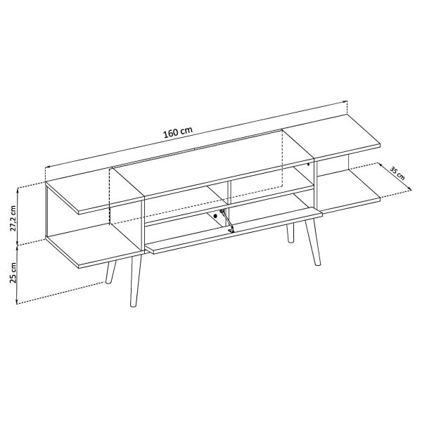 Armoire RTV Forio, chêne blanc – Image 3
