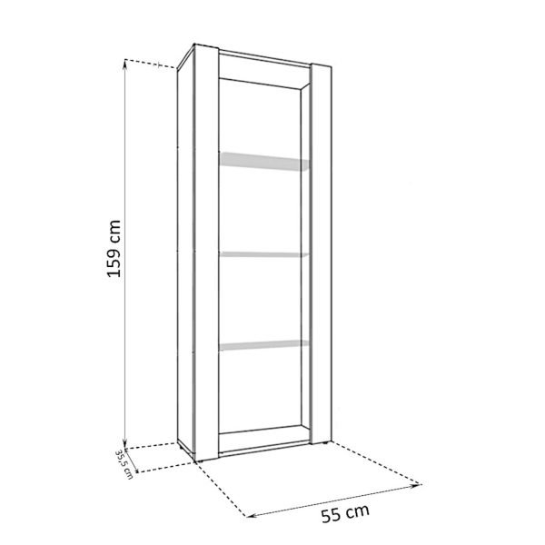 Armoire Tivoli, Wotan/Noir – Image 3
