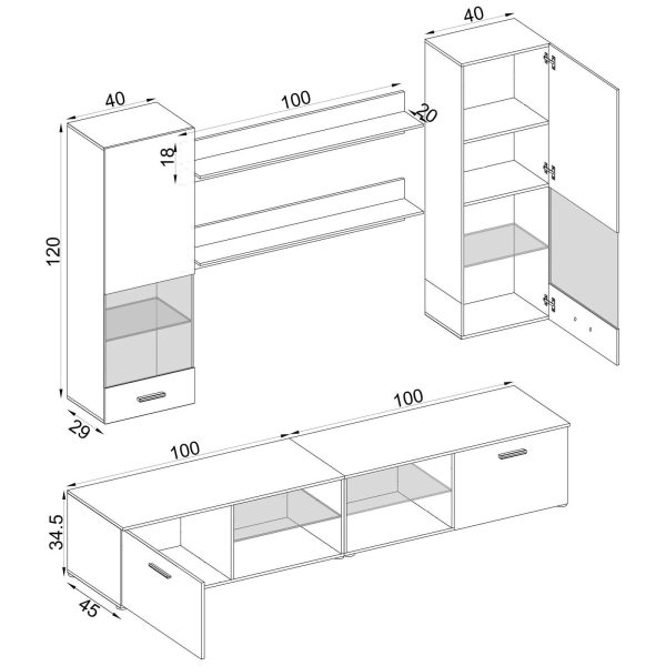 Ensembles de Meubles TTV Varallo, Wotan/Wotan RVB LED – Image 3