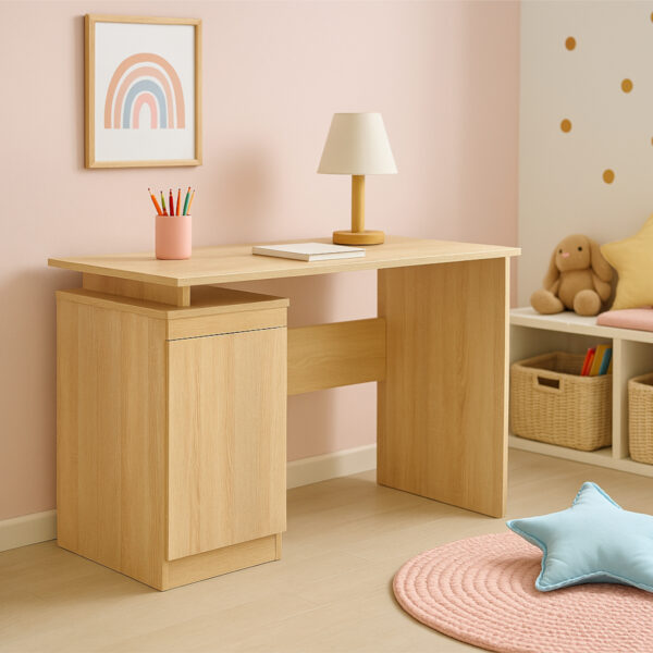 Bureau SOLA - Spacieux - Fermé - Chêne Sonoma - Largeur 120 cm, Hauteur 73 cm, Profondeur 59 cm – Image 5