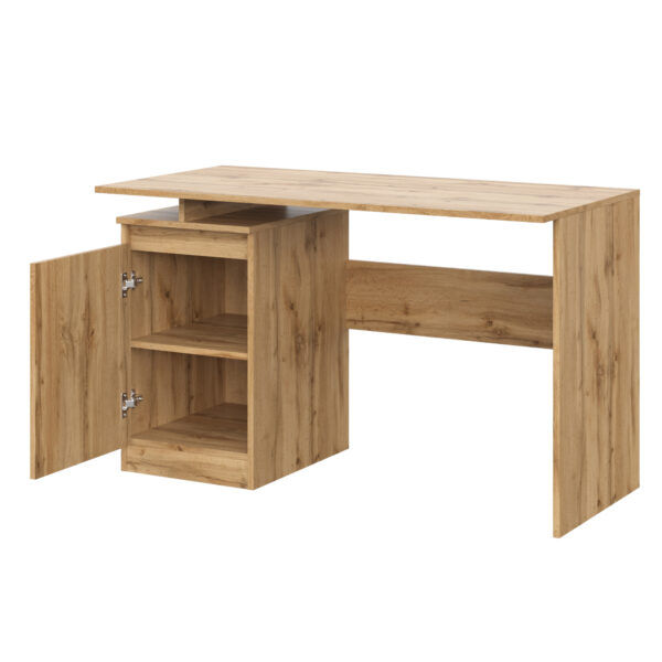 Bureau SOLA - Spacieux - Ferme - Chêne Wotan - Largeur 120 cm, Hauteur 73 cm, Profondeur 59 cm – Image 4
