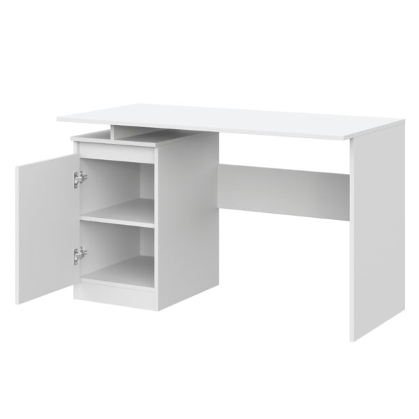 Bureau SOLA - Spacieux - Fermé - Blanc - Largeur 120 cm, Hauteur 73 cm, Profondeur 59 cm – Image 4