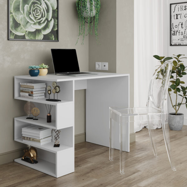 Bureau SOLA - Spacieux - Chêne Wotan - Largeur 120 cm, Hauteur 73 cm, Profondeur 59 cm – Image 2