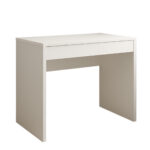 Bureau FORDE - Spacieux - Avec tiroir - Blanc - Largeur 75 cm, Hauteur 75 cm, Profondeur 50 cm