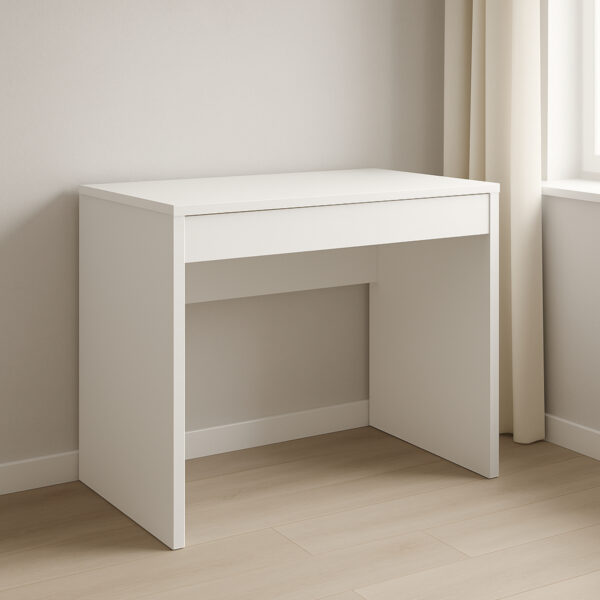 Bureau FORDE - Spacieux - Avec tiroir - Blanc - Largeur 75 cm, Hauteur 75 cm, Profondeur 50 cm – Image 5
