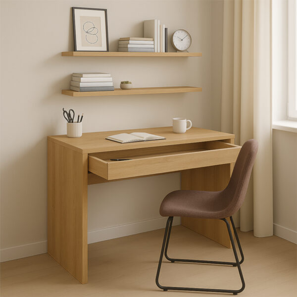 Bureau FORDE - Spacieux - Avec Tiroir - Chêne Sonoma - Largeur 75 cm, Hauteur 75 cm, Profondeur 50 cm – Image 2