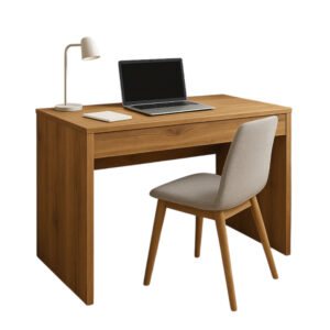 Bureau FORDE - Spacieux - Avec tiroir - Chêne Wotan - Largeur 75 cm, Hauteur 75 cm, Profondeur 50 cm