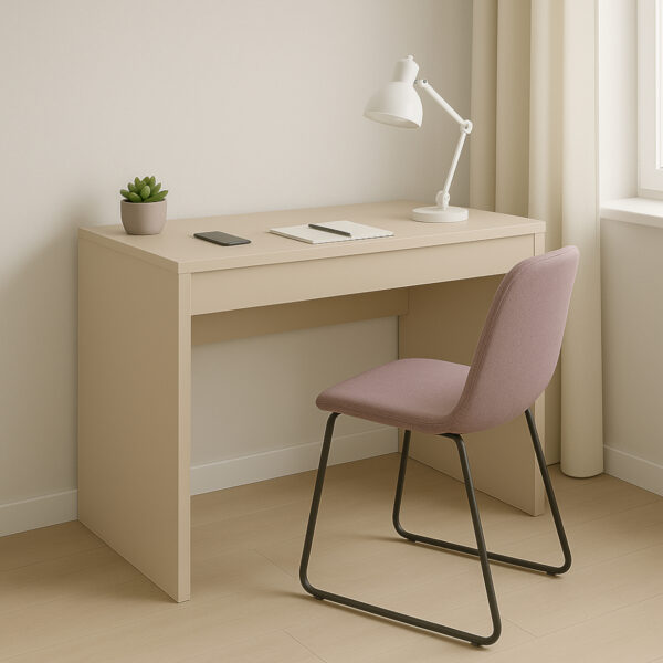 Bureau FORDE - Spacieux - Avec tiroir - Cachemire - Largeur 75 cm, Hauteur 75 cm, Profondeur 50 cm – Image 2