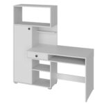 Bureau KLEPP - Spacieux - Tiroir - Blanc - Largeur 150 cm, Hauteur 149 cm, Profondeur 92 cm