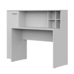 Bureau FAUSKE - Spacieux - Avec tiroir - Blanc - Largeur 153 cm, Hauteur 116 cm, Profondeur 54 cm