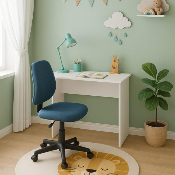 Bureau ULVIK - Simple - Blanc - Largeur 80 cm, Hauteur 75 cm, Profondeur 50 cm – Image 2