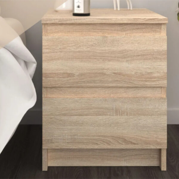 Commode SOLA - Chêne Sonoma - 2 Tiroirs - Largeur 40 cm, Hauteur 50 cm, Profondeur 43 cm – Image 2