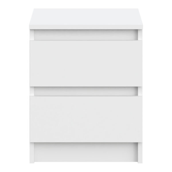 Commode SOLA - Blanc - 2 Tiroirs - Largeur 40 cm, Hauteur 50 cm, Profondeur 43 cm – Image 6