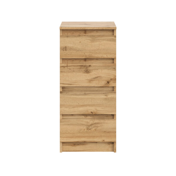 Commode SOLA - Chêne Wotan - 4 Tiroirs - Largeur 40 cm, Hauteur 90 cm, Profondeur 43 cm – Image 5