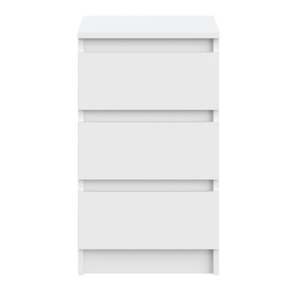 Commode SOLA - Blanc - 3 Tiroirs - Largeur 40 cm, Hauteur 69 cm, Profondeur 43 cm – Image 5