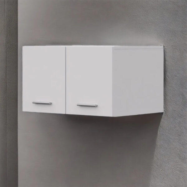 Armoire Murale FAUSKE - Spacieuse - 2 Portes - Blanc - Largeur 69 cm, Hauteur 40 cm, Profondeur 49 cm – Image 6