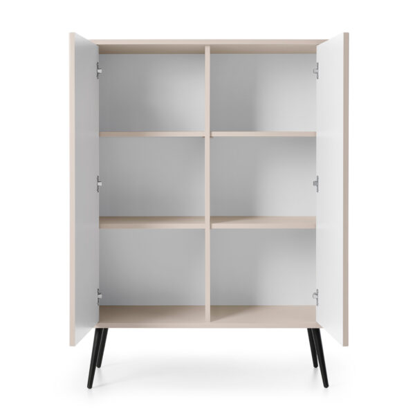 Commode MORDEN K103 – Cachemire – Façades rainurées – Largeur 103 cm, Hauteur 129 cm, Profondeur 39 cm – Image 4