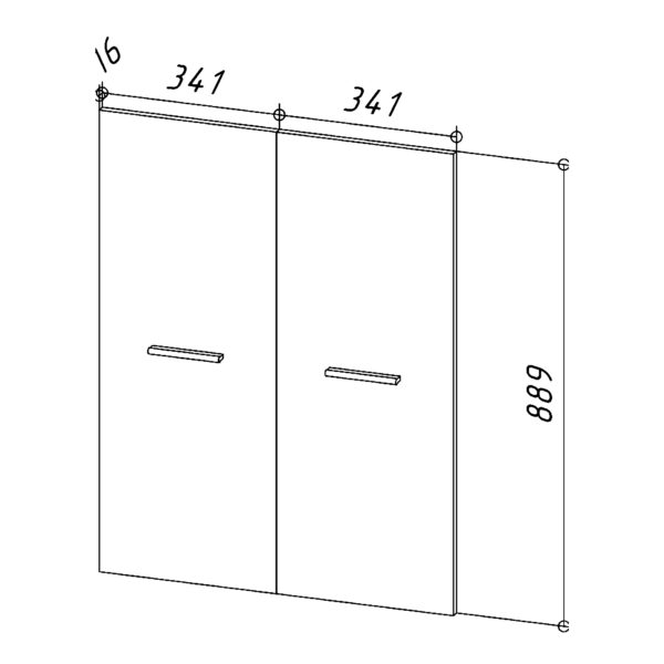 Armoire FAUSKE - 2 Tiroirs - Blanc - Largeur 69 cm, Hauteur 130 cm, Profondeur 36 cm – Image 10