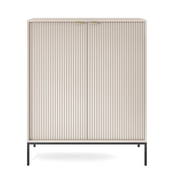 Commode NANAIMO K104 - Cachemire - Poignées dorées - Largeur 104 cm, Hauteur 125 cm, Profondeur 39 cm – Image 7