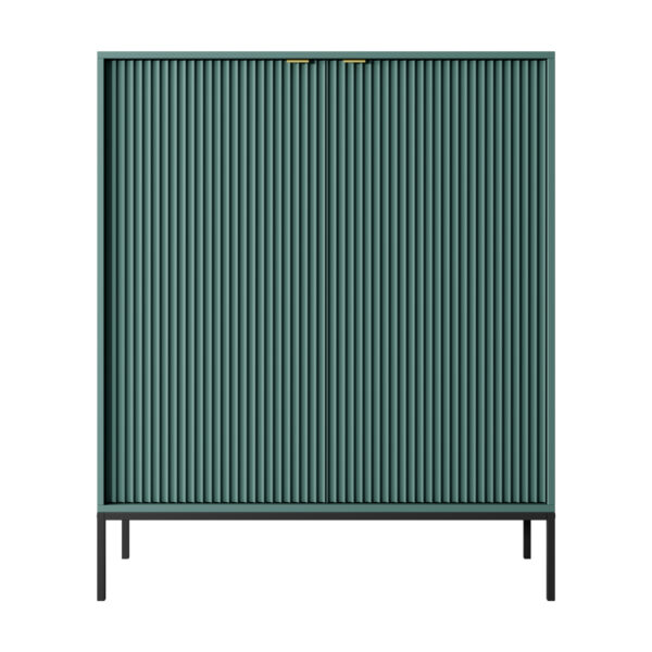 Commode NANAIMO K104 - Vert - Poignées dorées - Largeur 104 cm, Hauteur 125 cm, Profondeur 39 cm – Image 7