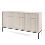 Commode NANAIMO KSZ154 - Cachemire - Poignées dorées - 3 tiroirs - Largeur 154 cm, Hauteur 83 cm, Profondeur 39 cm