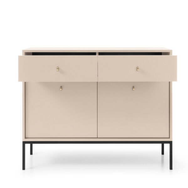 Commode MONCTON MKSZ104 - Beige - 2 tiroirs - Largeur 104 cm, Hauteur 83 cm, Profondeur 39 cm – Image 9