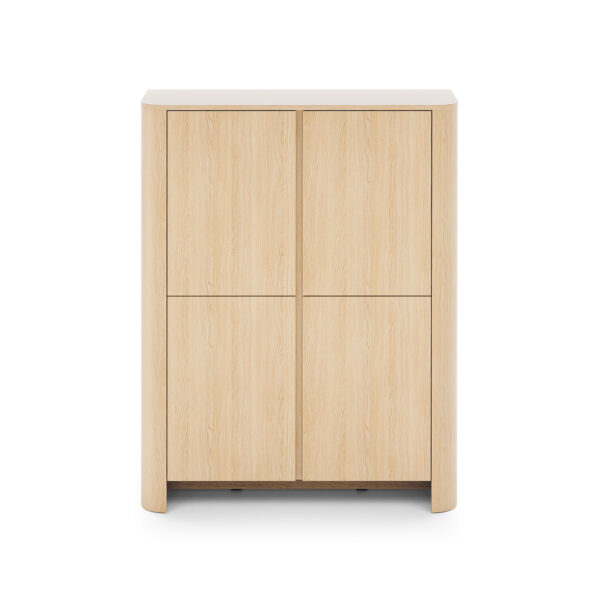 Commode AMOS K103 - Chene - Arrondie - Fermeture silencieuse - Largeur 103 cm, Hauteur 132 cm, Profondeur 39 cm – Image 7