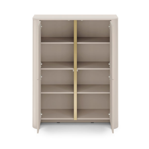 Commode AMOS K103 - Cachemire - Arrondie - Fermeture silencieuse - Largeur 103 cm, Hauteur 132 cm, Profondeur 39 cm – Image 4