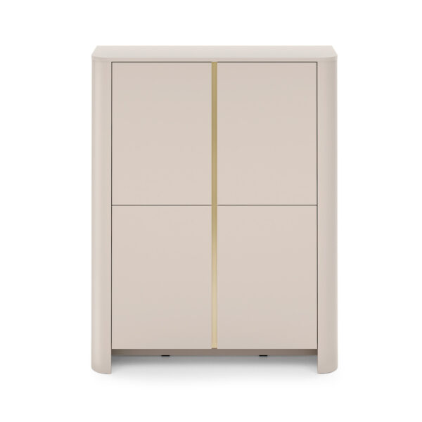 Commode AMOS K103 - Cachemire - Arrondie - Fermeture silencieuse - Largeur 103 cm, Hauteur 132 cm, Profondeur 39 cm – Image 7