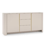 Commode AMOS KSZ168 - Cachemire - Arrondie - Fermeture douce - Tiroirs - Largeur 103 cm, Hauteur 132 cm, Profondeur 39 cm